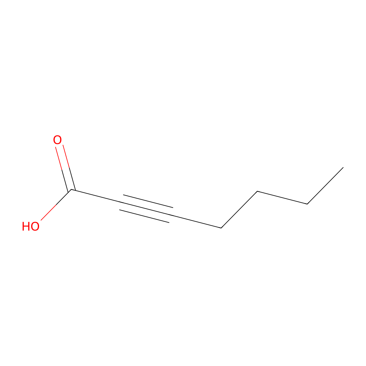 Hept-2-ynoic acid molecular structure, CAS 1483-67-6