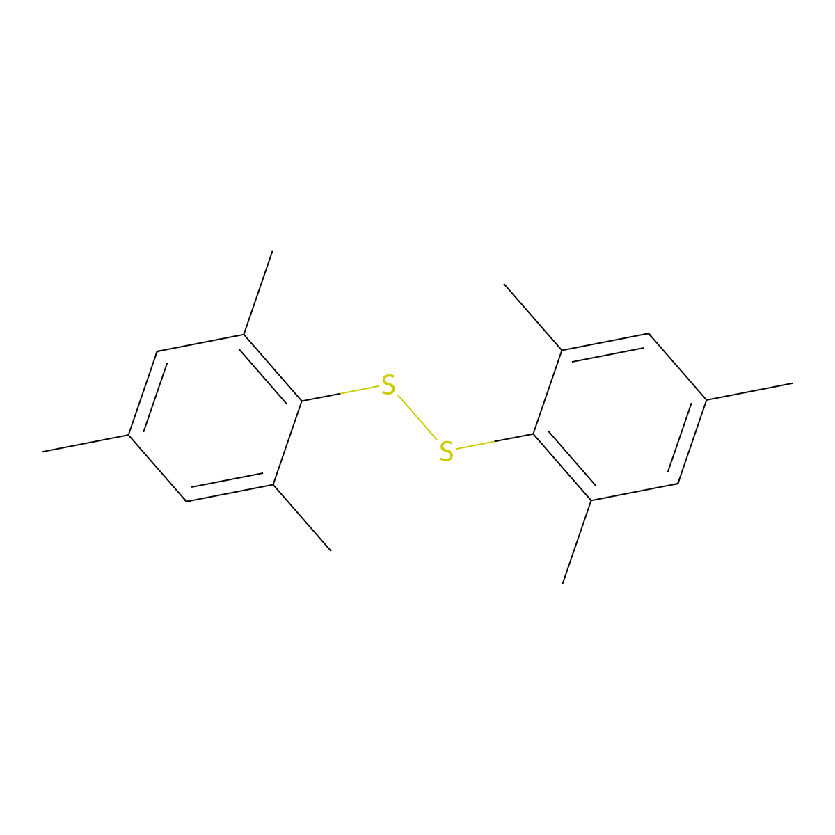 Dimesityl disulfide molecular structure, CAS 1483-92-7