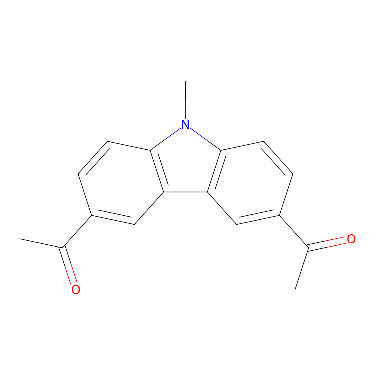 3,6-Diacetyl-9-methyl-9H-carbazole molecular structure, CAS 1483-98-3