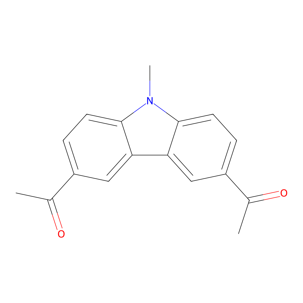 3,6-Diacetyl-9-methyl-9H-carbazole molecular structure, CAS 1483-98-3