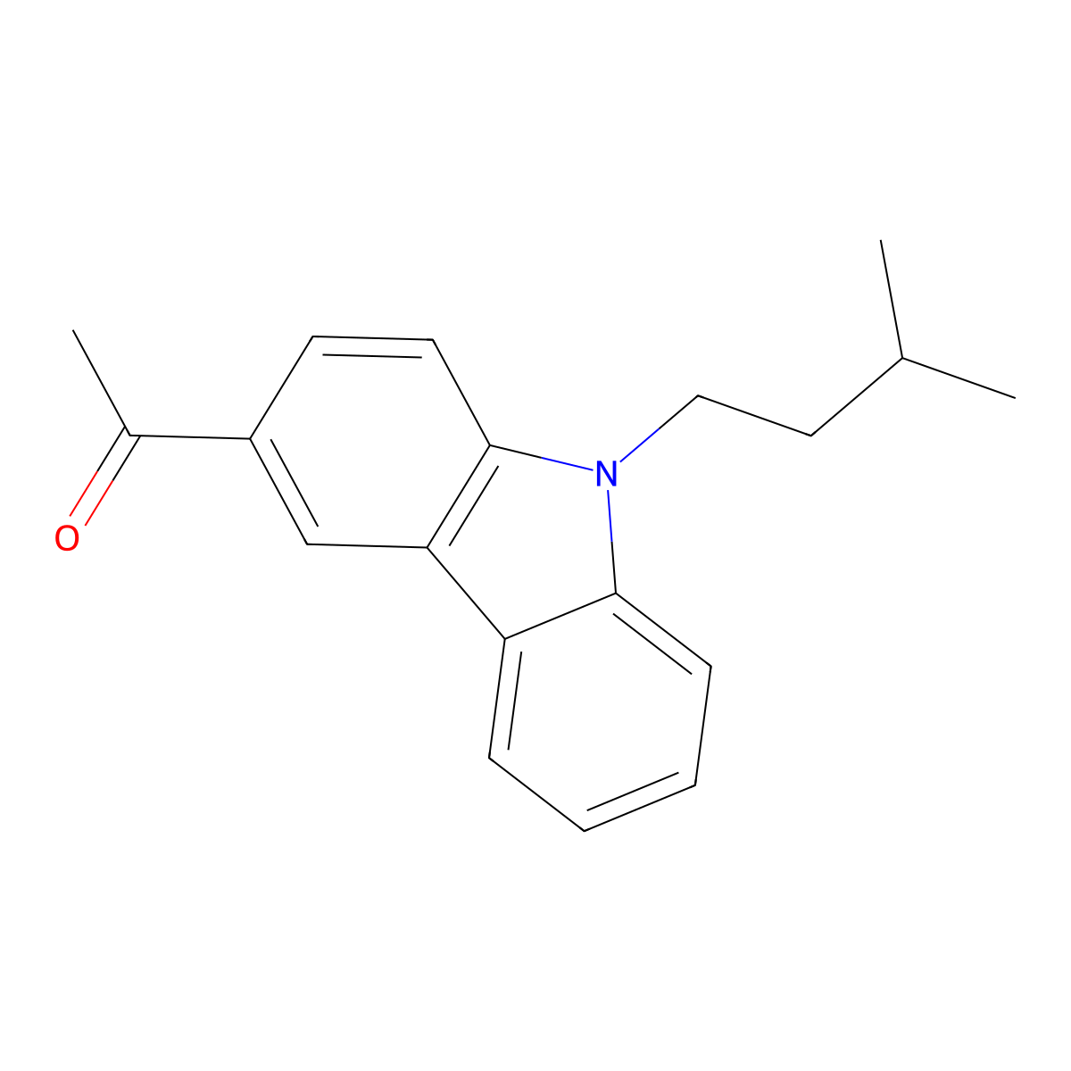 3-Acetyl-9-(3-methylbutyl)carbazole molecular structure, CAS 1483-99-4