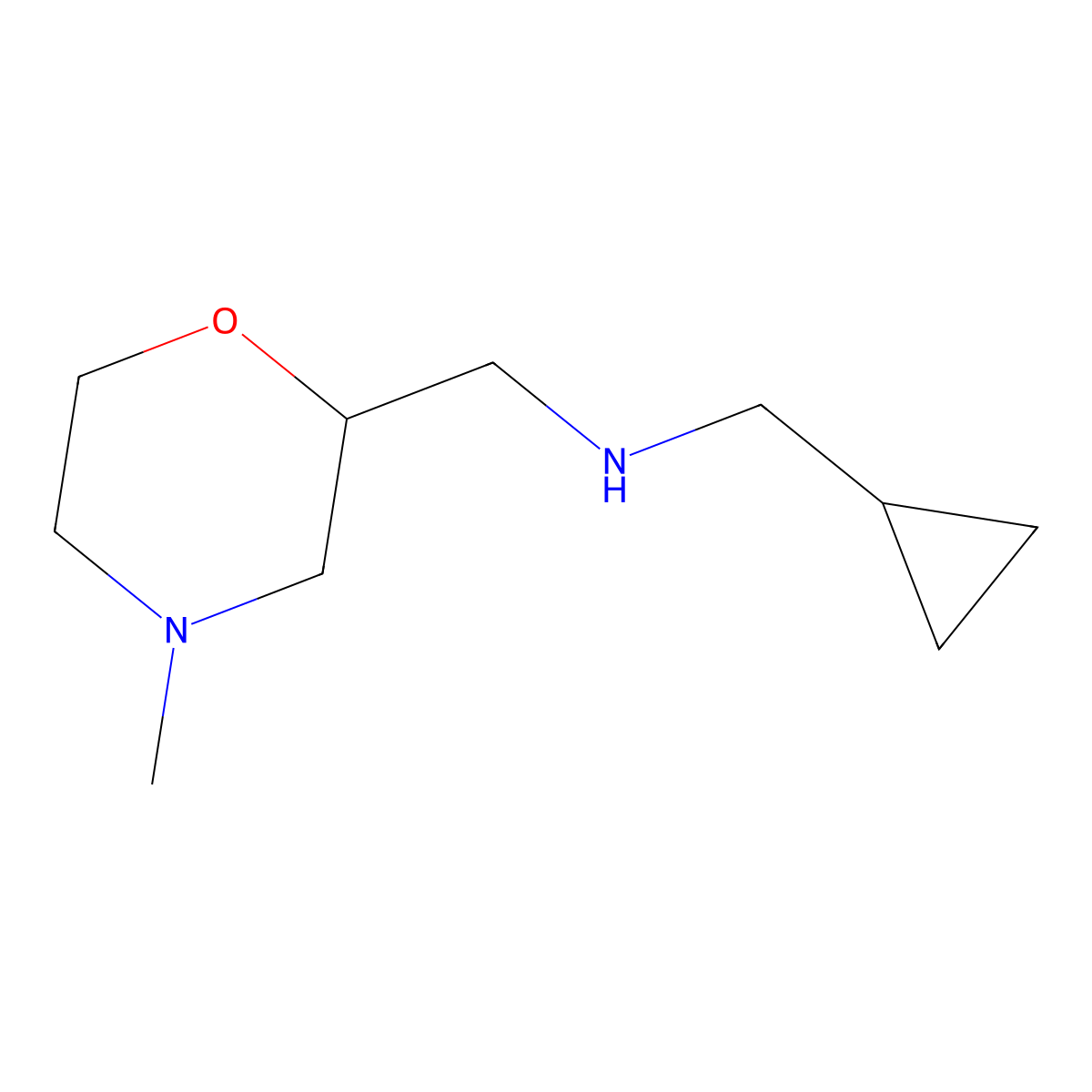 (Cyclopropylmethyl)[(4-methylmorpholin-2-yl)methyl]amine molecular structure, CAS 1483002-09-0