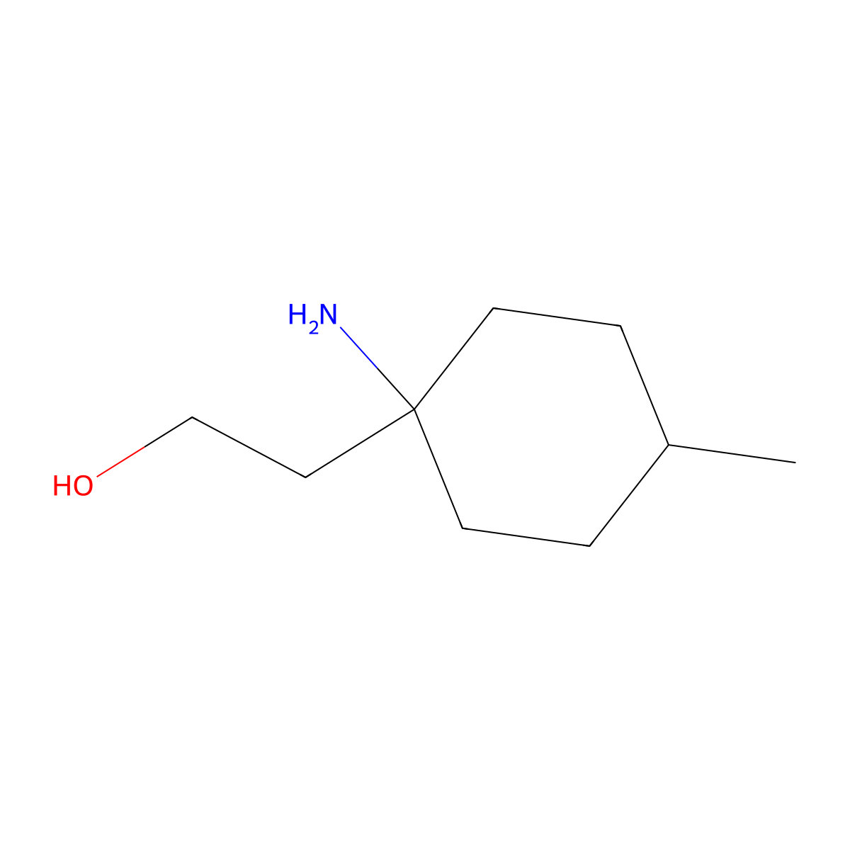 2-(1-Amino-4-methylcyclohexyl)ethan-1-OL molecular structure, CAS 1483019-13-1