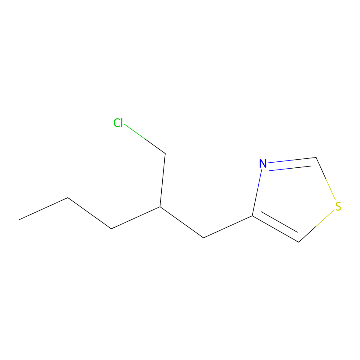 4-(2-(Chloromethyl)pentyl)thiazole molecular structure, CAS 1483019-91-5