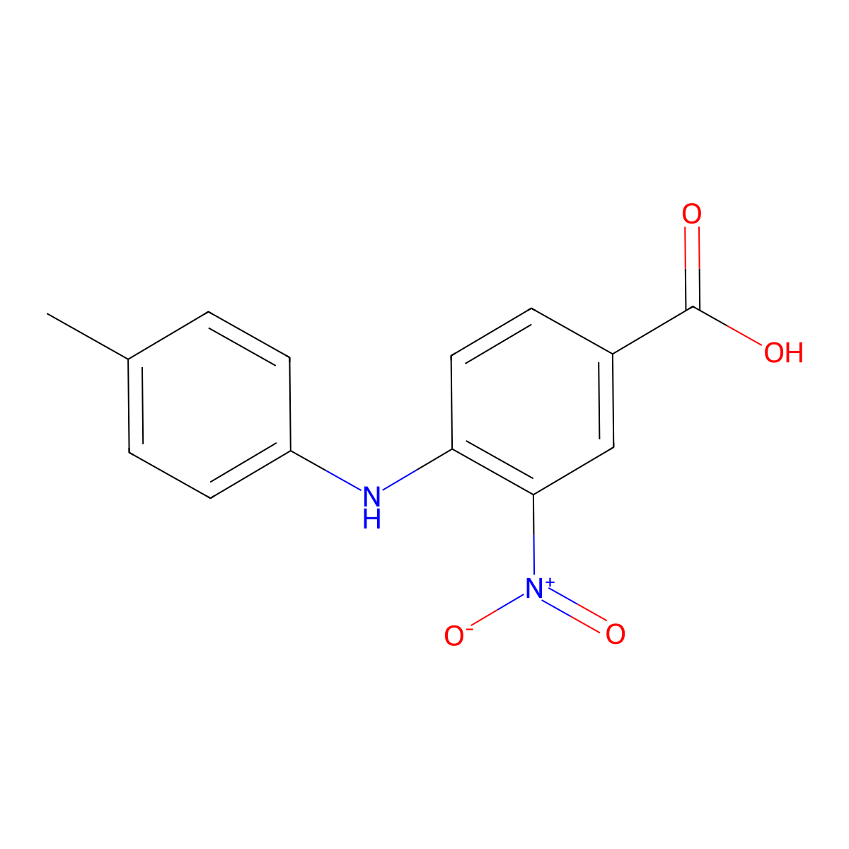 3-Nitro-4-(p-tolylamino)benzoic acid molecular structure, CAS 148304-21-6
