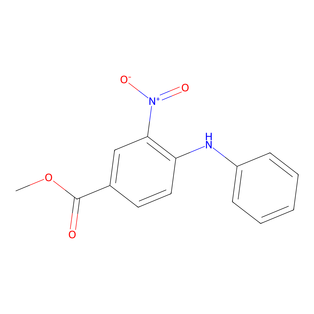 Methyl 3-nitro-4-(phenylamino)benzoate molecular structure, CAS 148304-23-8