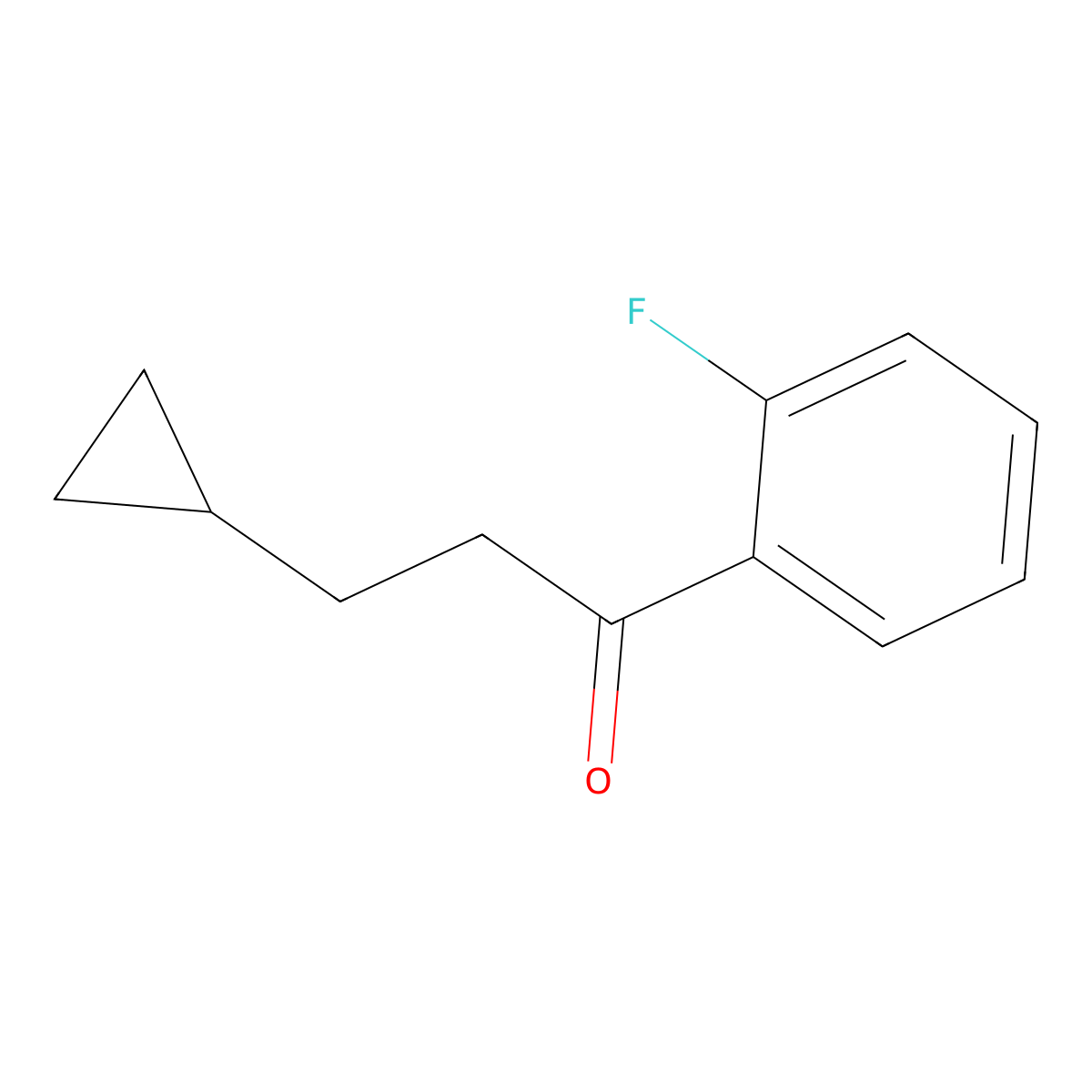 3-Cyclopropyl-1-(2-fluorophenyl)propan-1-one molecular structure, CAS 1483041-78-6