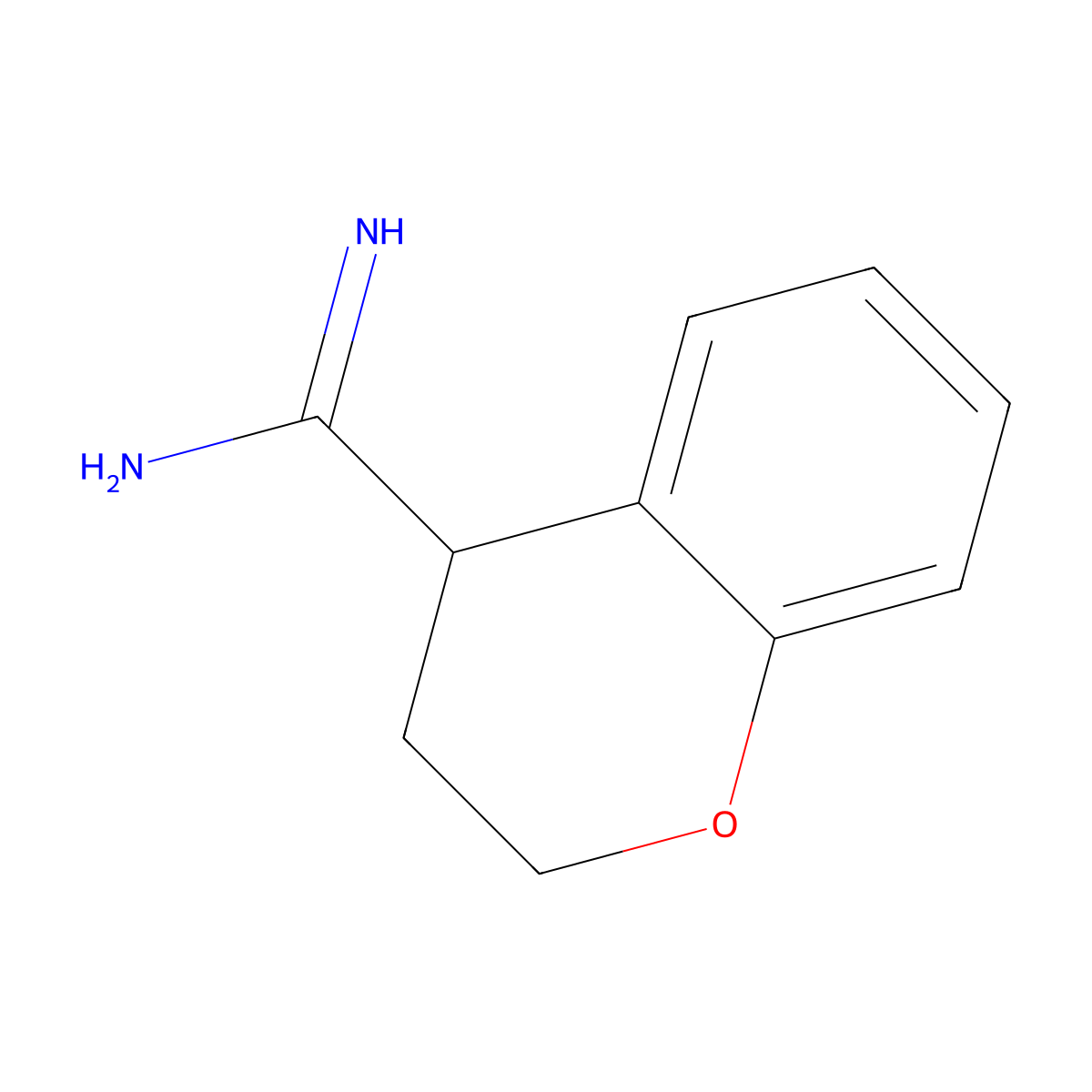 3,4-dihydro-2H-1-benzopyran-4-carboximidamide molecular structure, CAS 1483078-98-3