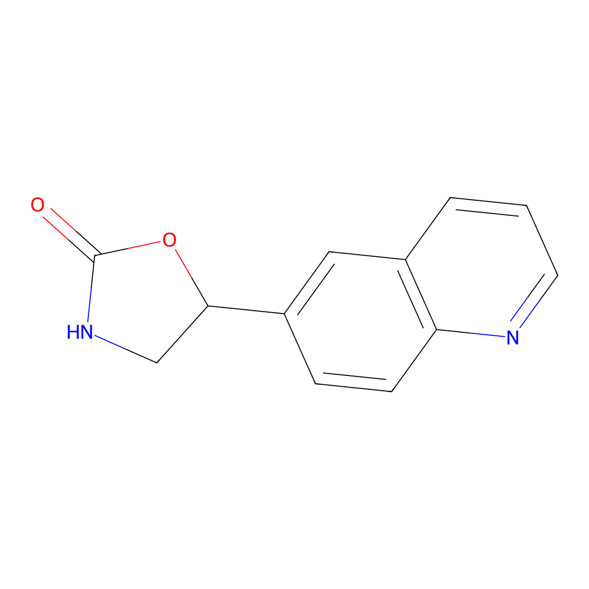 5-(Quinolin-6-yl)oxazolidin-2-one molecular structure, CAS 1483080-85-8