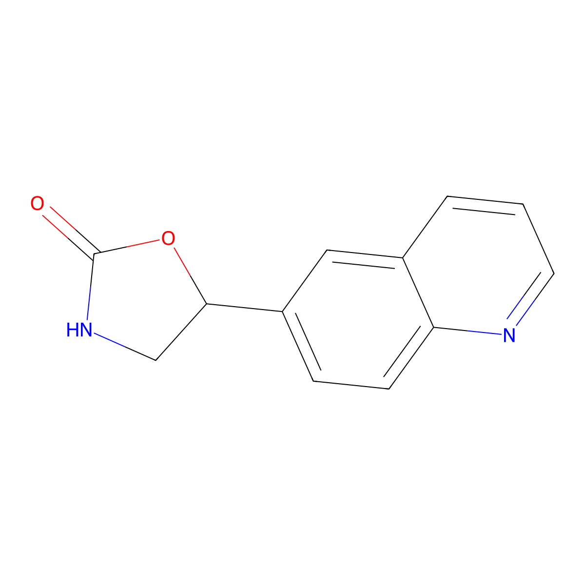5-(Quinolin-6-yl)oxazolidin-2-one molecular structure, CAS 1483080-85-8