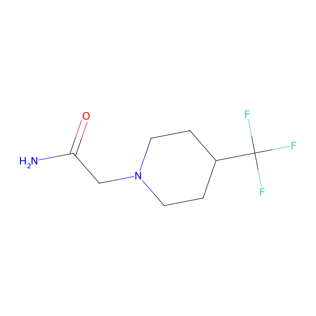 2-[4-(Trifluoromethyl)piperidin-1-yl]acetamide molecular structure, CAS 1483081-53-3