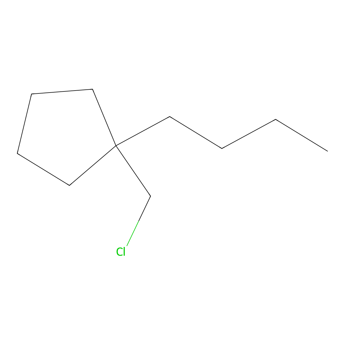 1-Butyl-1-(chloromethyl)cyclopentane molecular structure, CAS 1483086-53-8