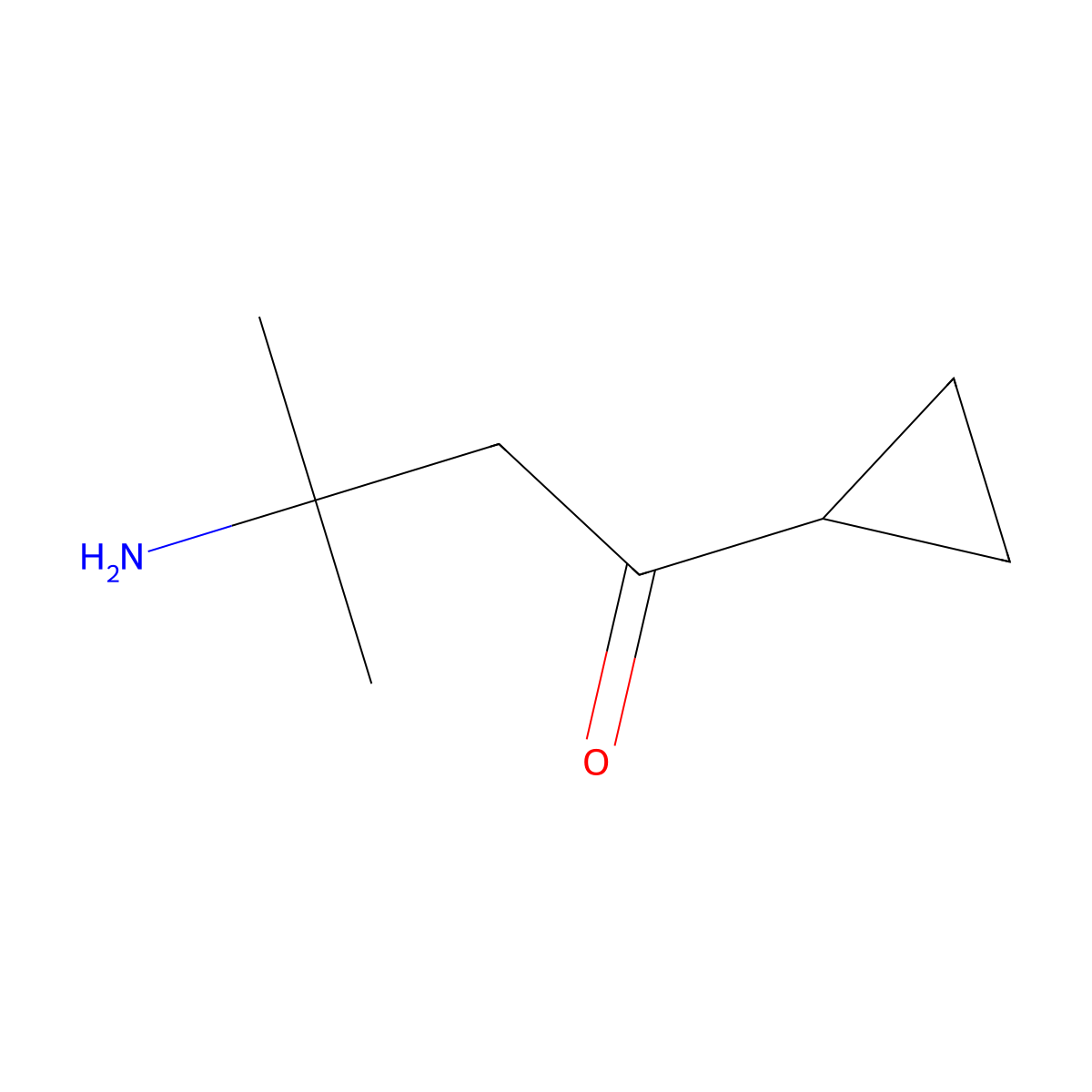 3-Amino-1-cyclopropyl-3-methylbutan-1-one molecular structure, CAS 1483115-99-6