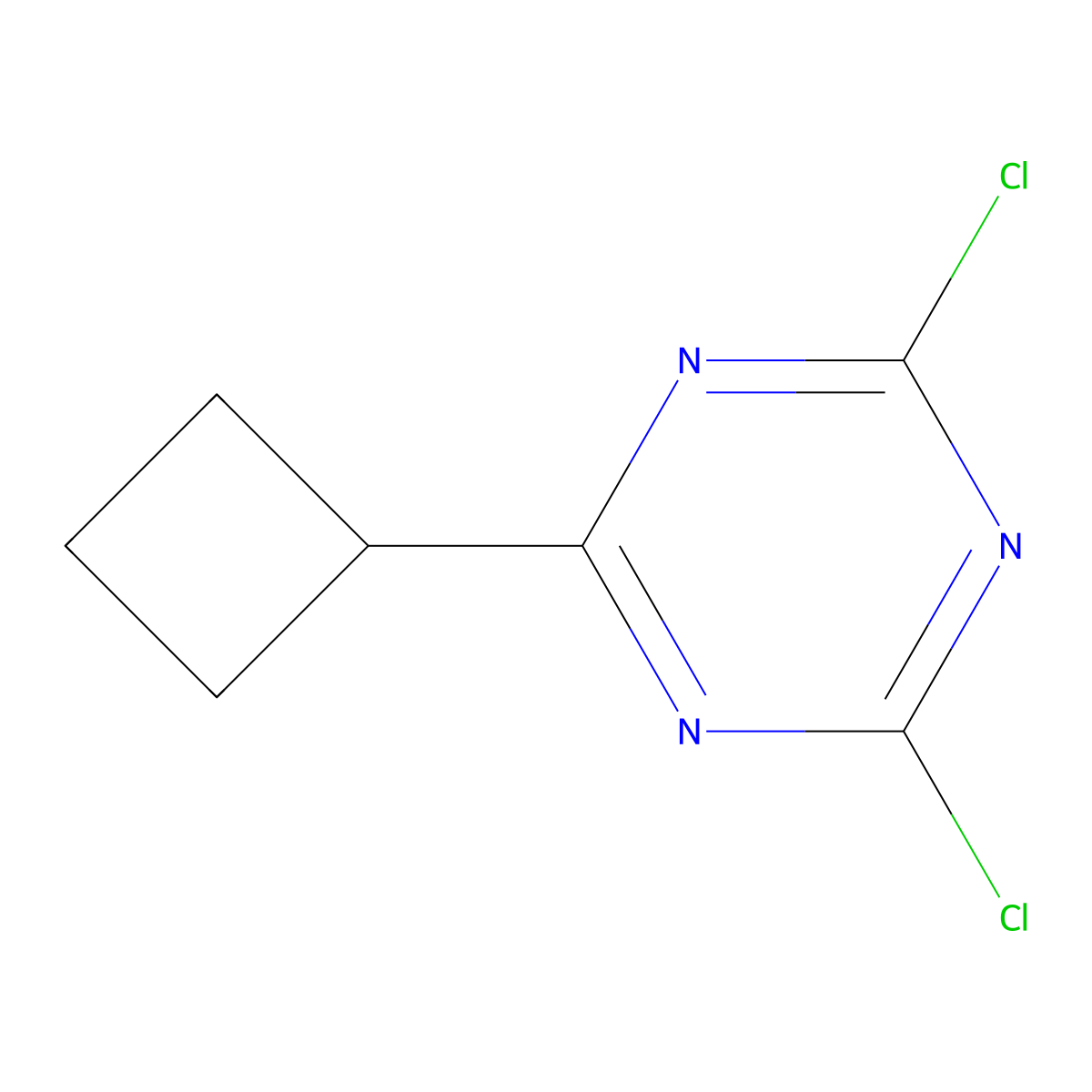 2,4-Dichloro-6-cyclobutyl-1,3,5-triazine molecular structure, CAS 148312-24-7
