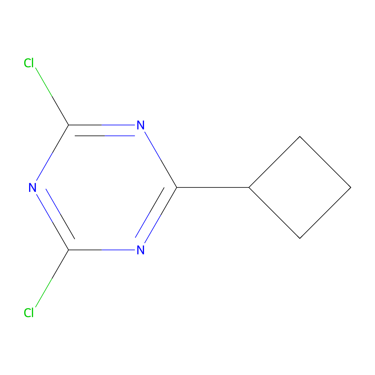 2,4-Dichloro-6-cyclobutyl-1,3,5-triazine molecular structure, CAS 148312-24-7