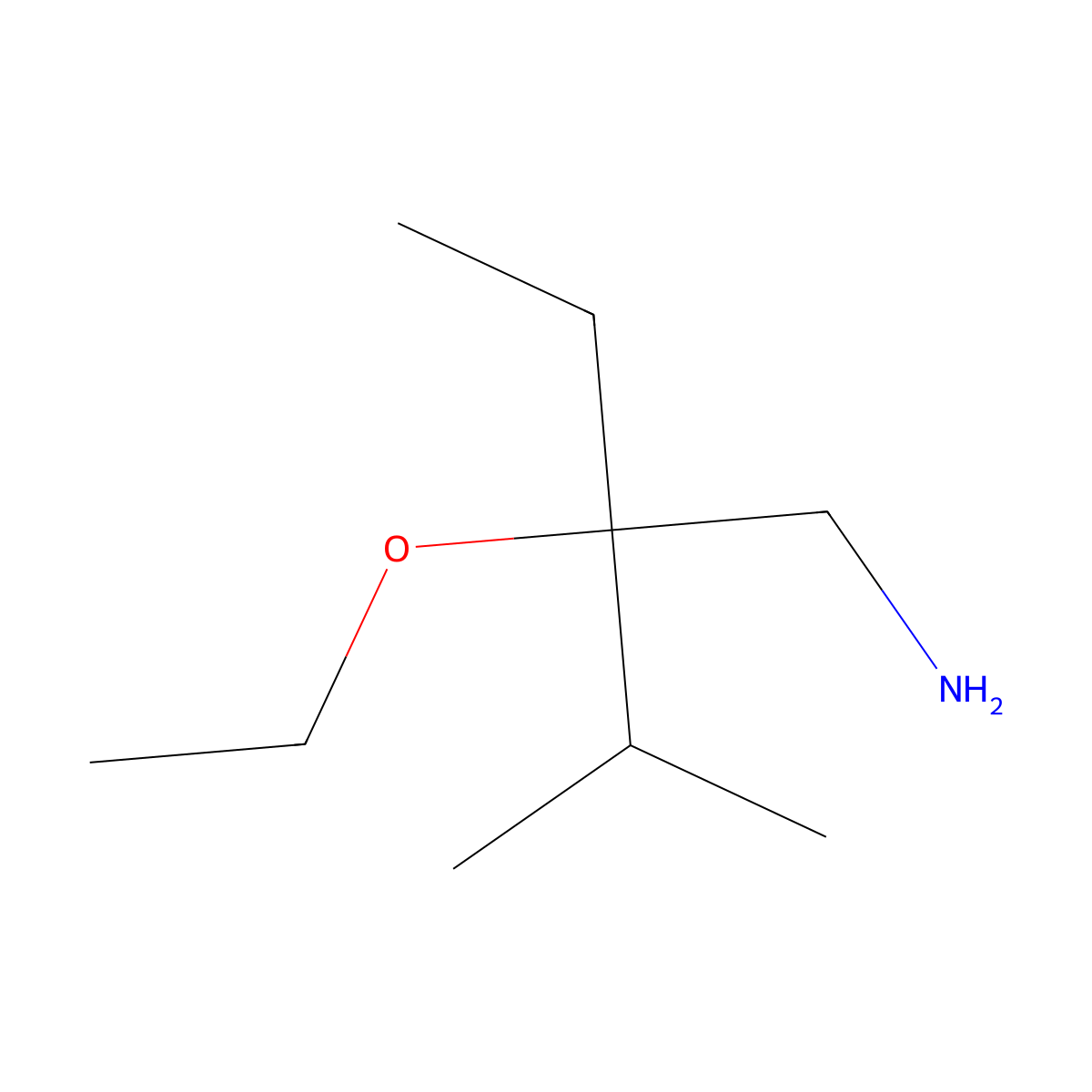 3-(Aminomethyl)-3-ethoxy-2-methylpentane molecular structure, CAS 1483120-13-3