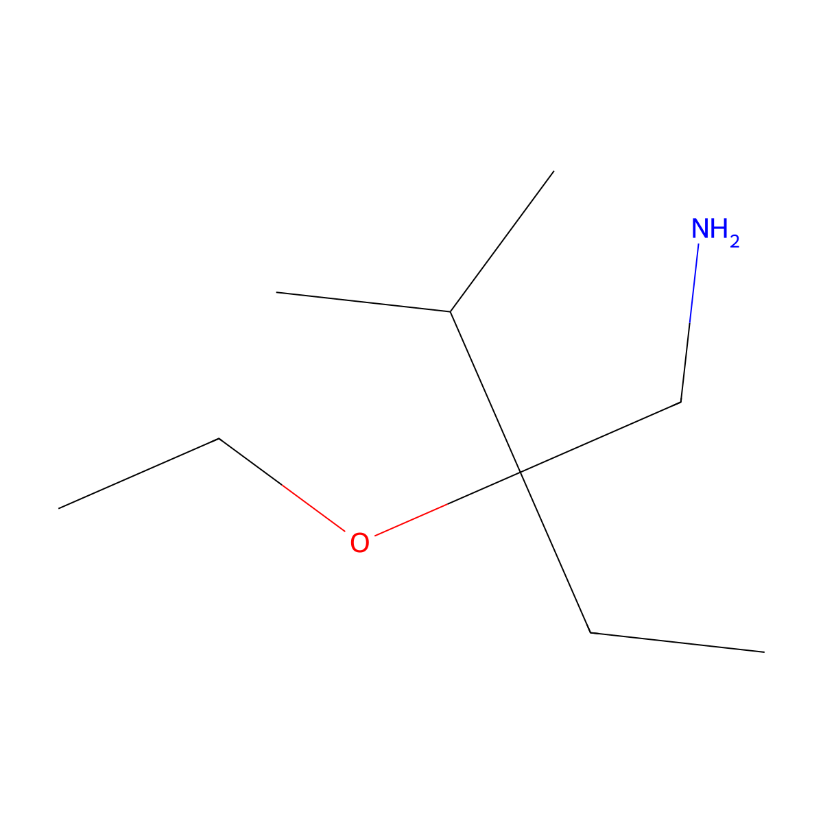 3-(Aminomethyl)-3-ethoxy-2-methylpentane molecular structure, CAS 1483120-13-3
