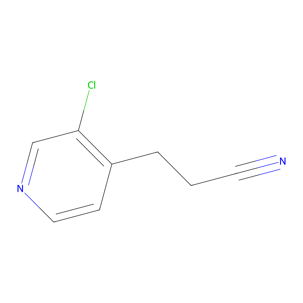 3-(3-Chloropyridin-4-yl)propanenitrile molecular structure, CAS 1483129-41-4