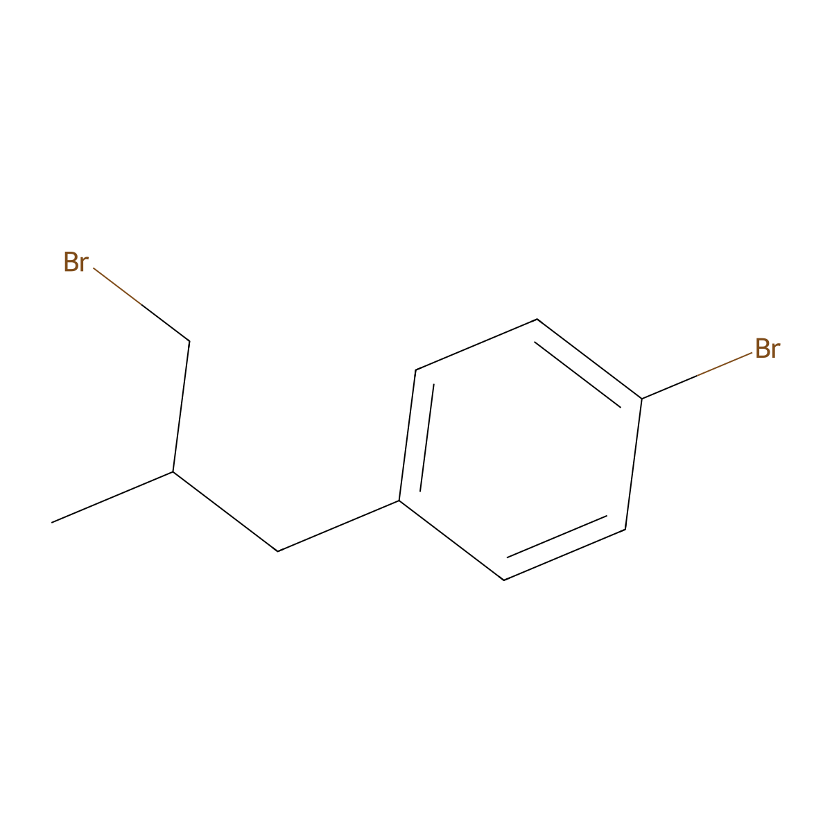1-Bromo-4-(3-bromo-2-methylpropyl)benzene molecular structure, CAS 1483134-51-5