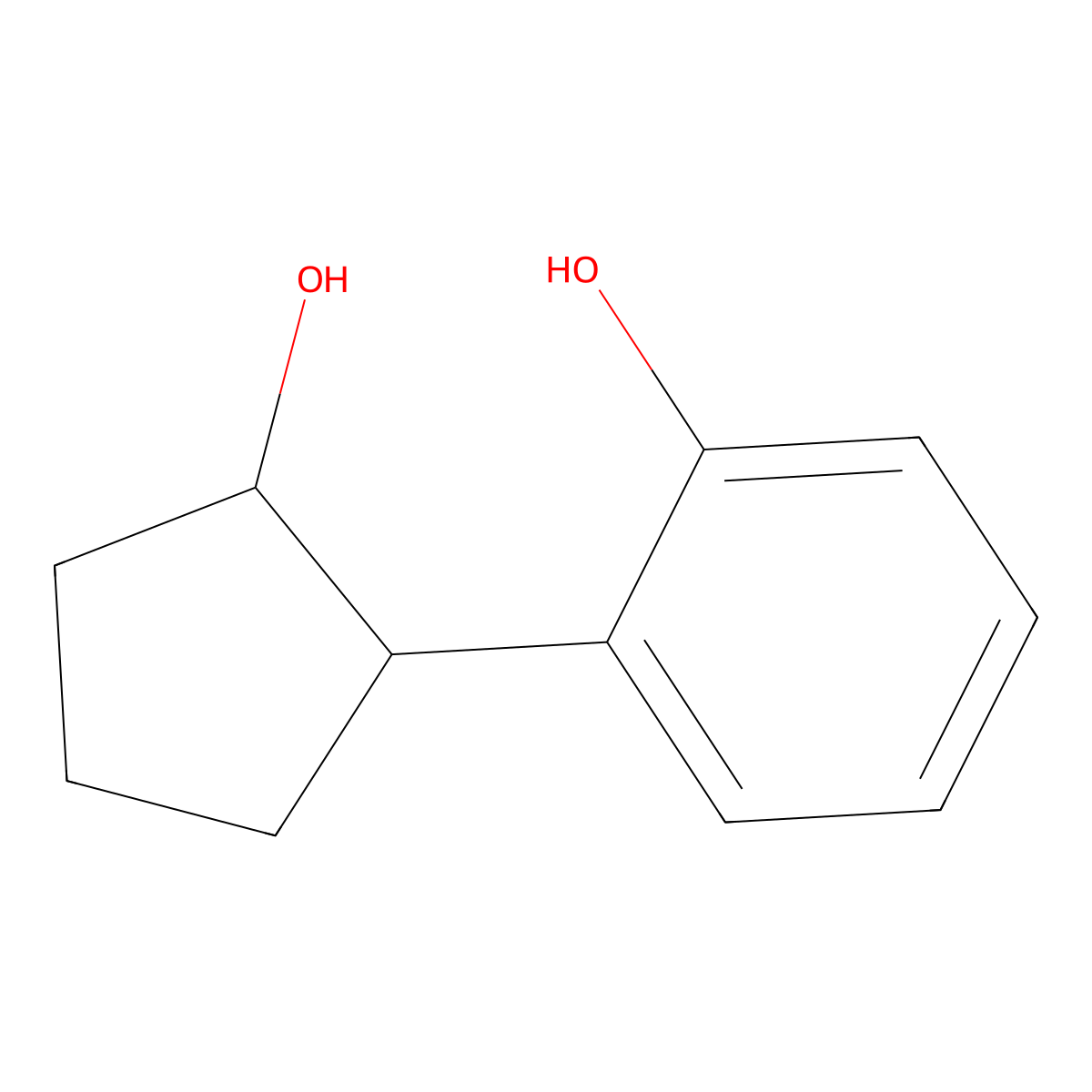 2-(2-Hydroxycyclopentyl)phenol molecular structure, CAS 1483147-27-8