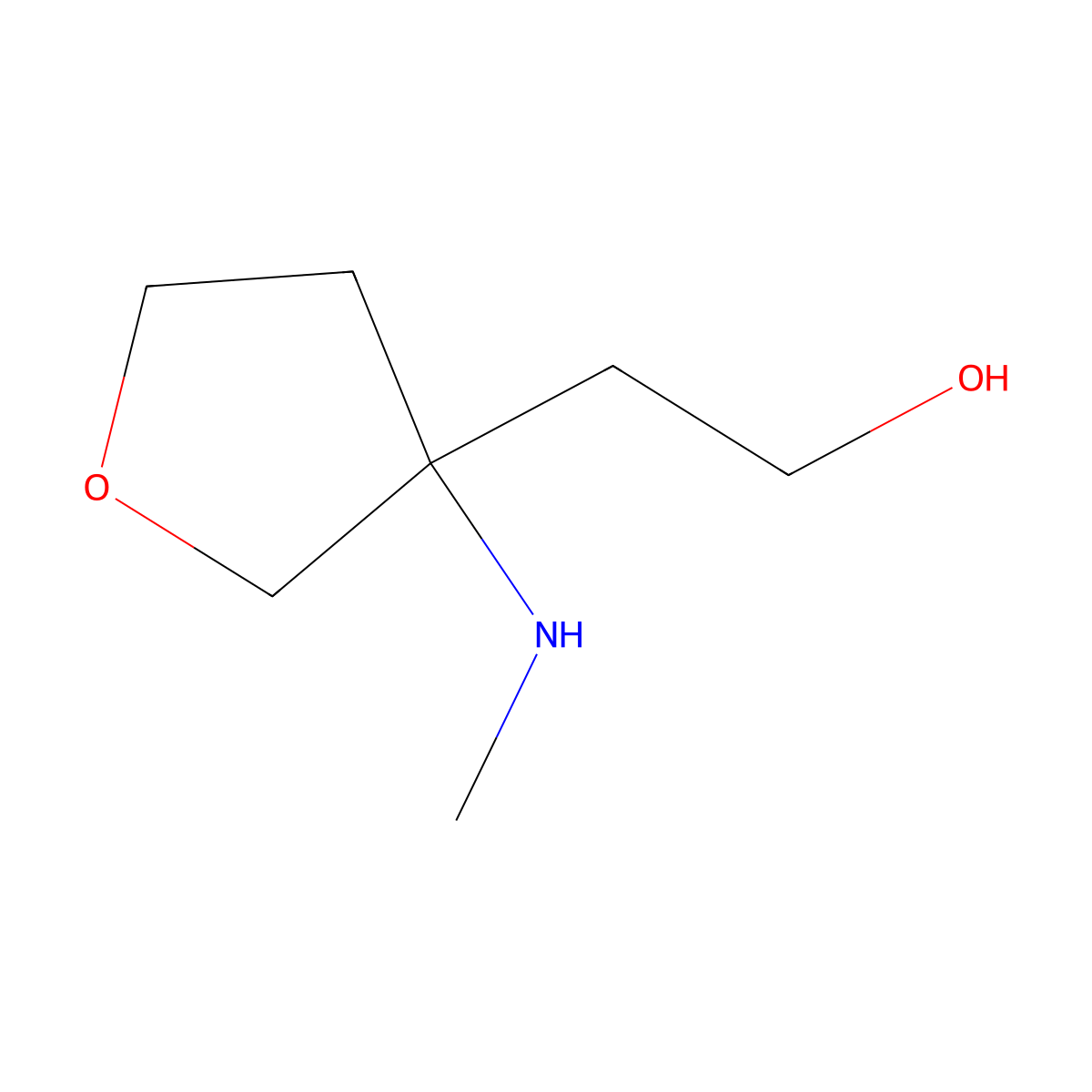 2-[3-(Methylamino)tetrahydrofuran-3-yl]ethanol molecular structure, CAS 1483148-89-5