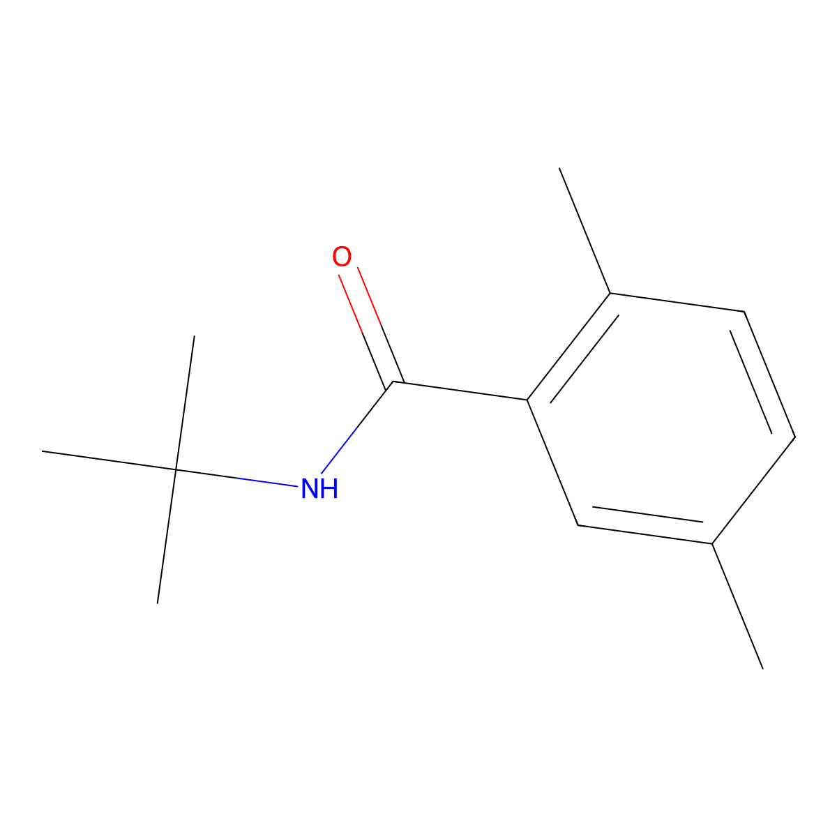 N-tert-butyl-2,5-dimethylbenzamide molecular structure, CAS 148315-31-5