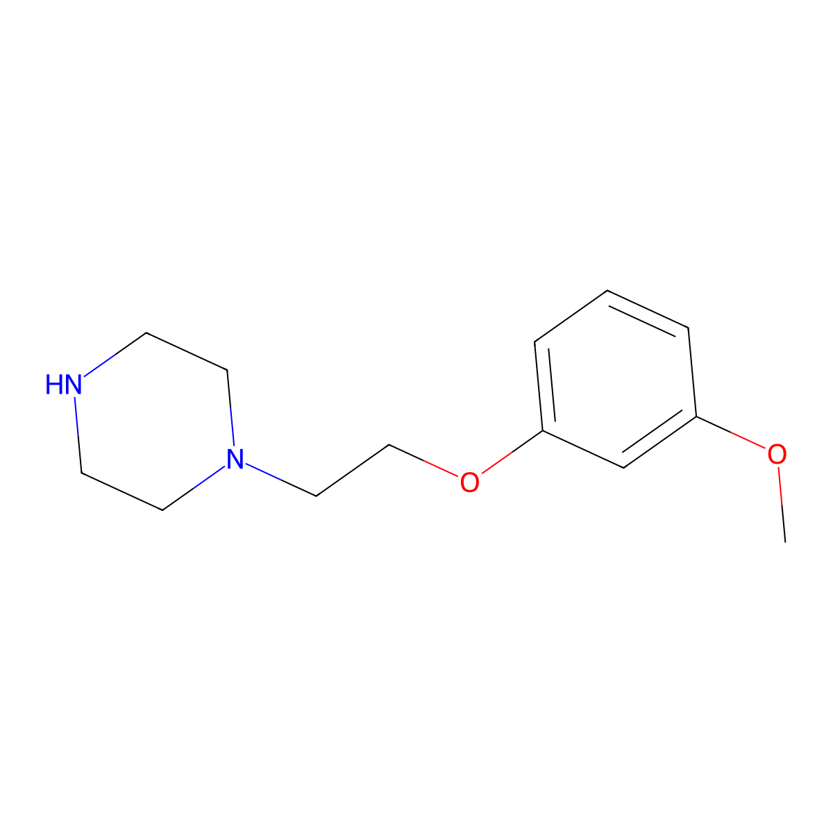 1-[2-(3-Methoxyphenoxy)ethyl]piperazine molecular structure, CAS 148315-69-9