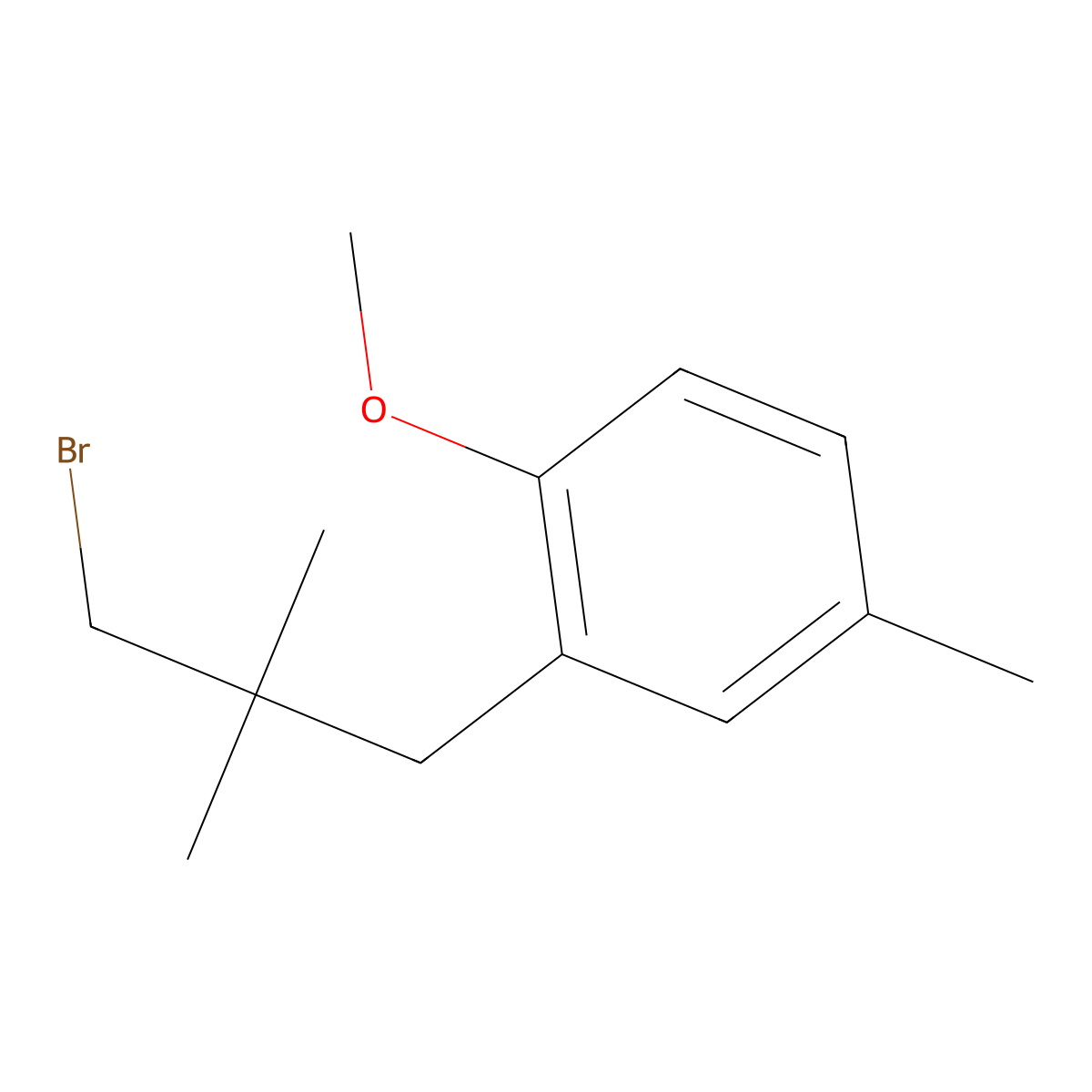 2-(3-Bromo-2,2-dimethylpropyl)-1-methoxy-4-methylbenzene molecular structure, CAS 1483156-24-6