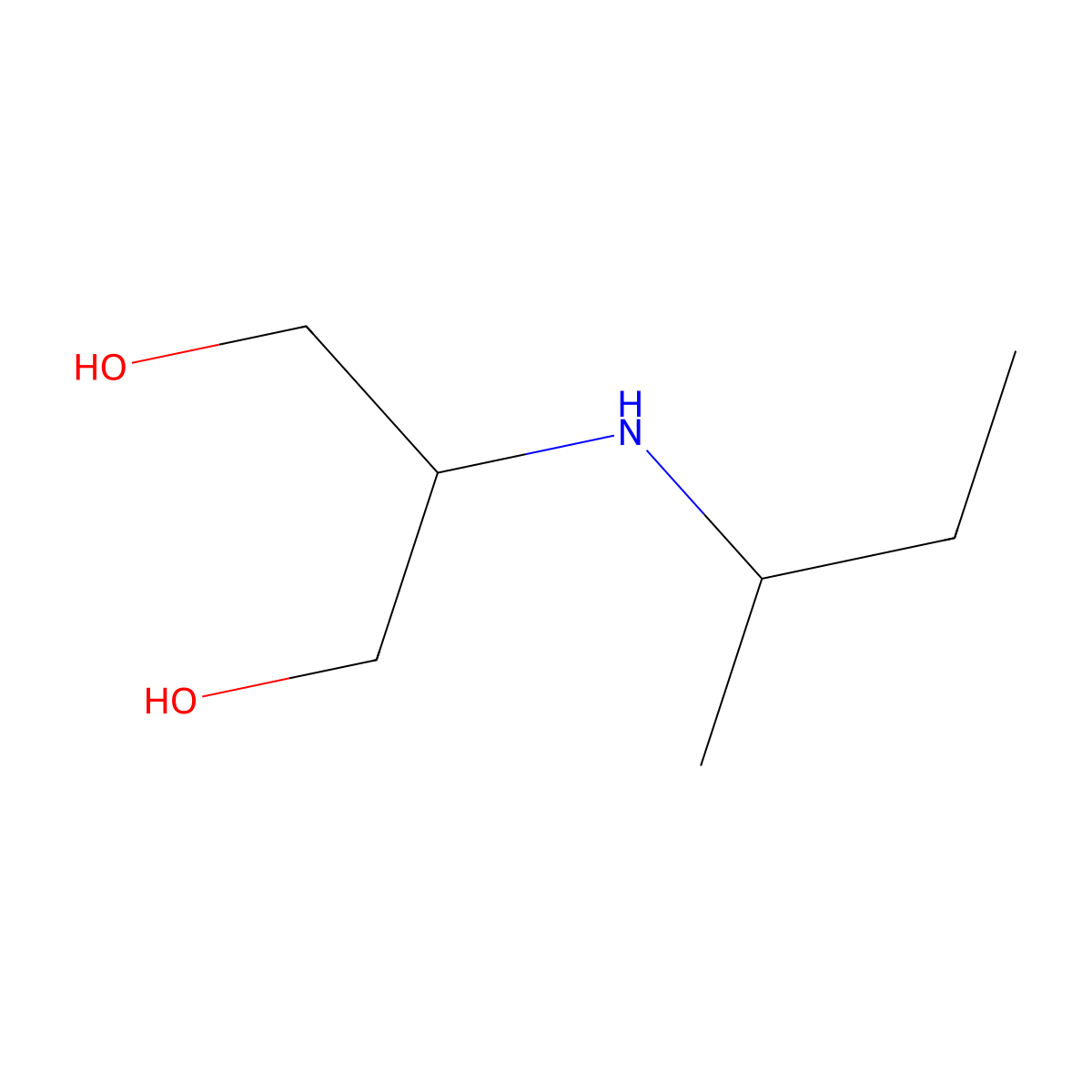 2-[(Butan-2-yl)amino]propane-1,3-diol molecular structure, CAS 1483179-80-1