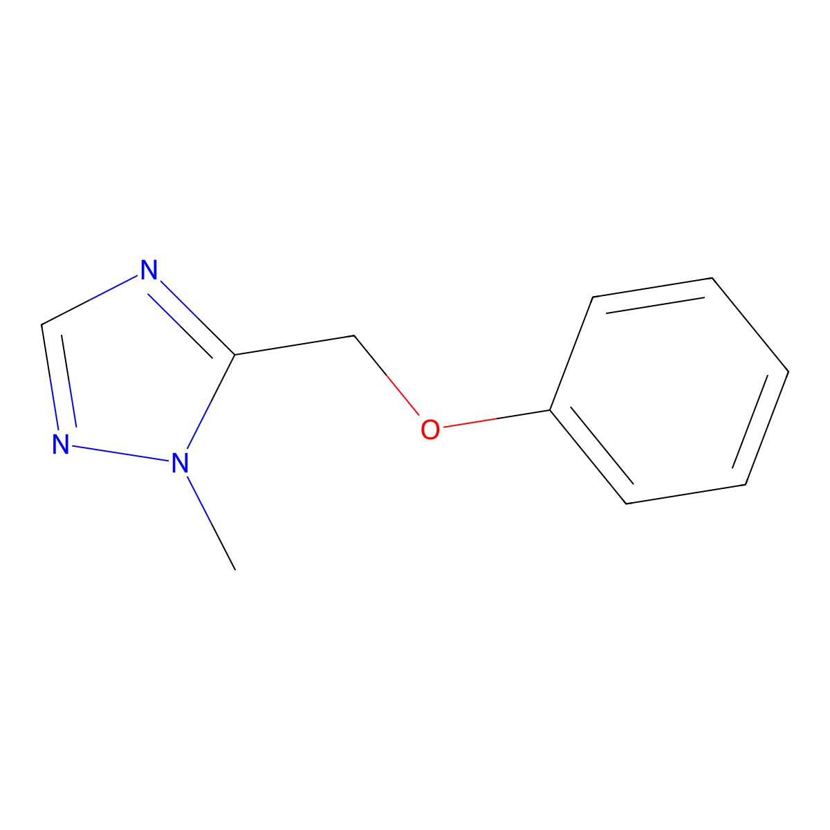 1-methyl-5-(phenoxymethyl)-1H-1,2,4-triazole molecular structure, CAS 1483183-58-9