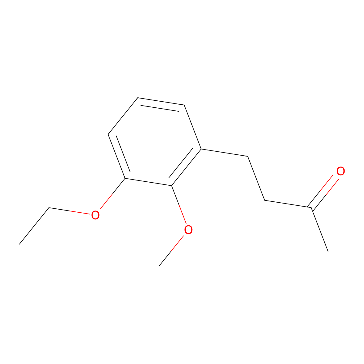4-(3-Ethoxy-2-methoxyphenyl)butan-2-one molecular structure, CAS 1483186-36-2