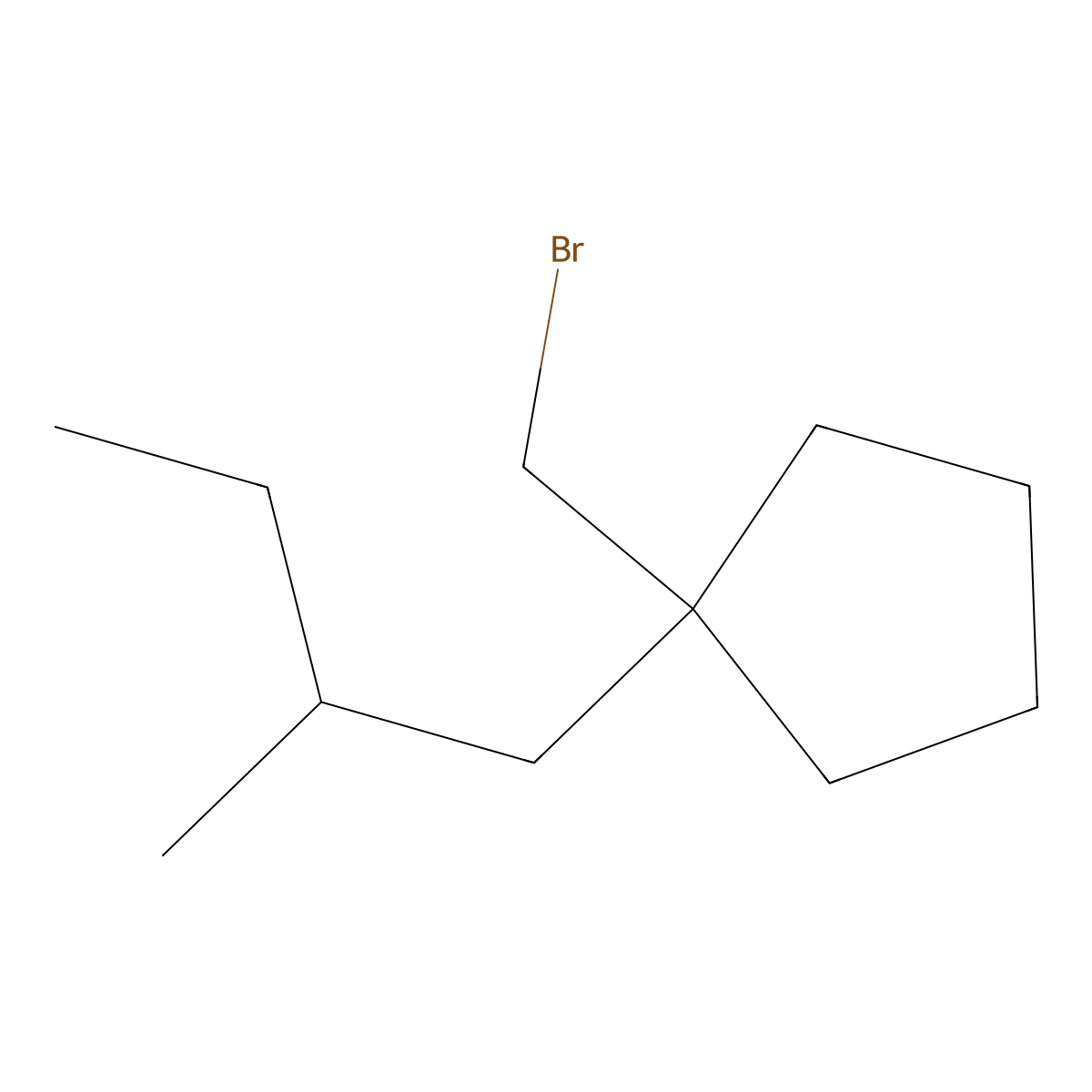 1-(Bromomethyl)-1-(2-methylbutyl)cyclopentane molecular structure, CAS 1483205-72-6