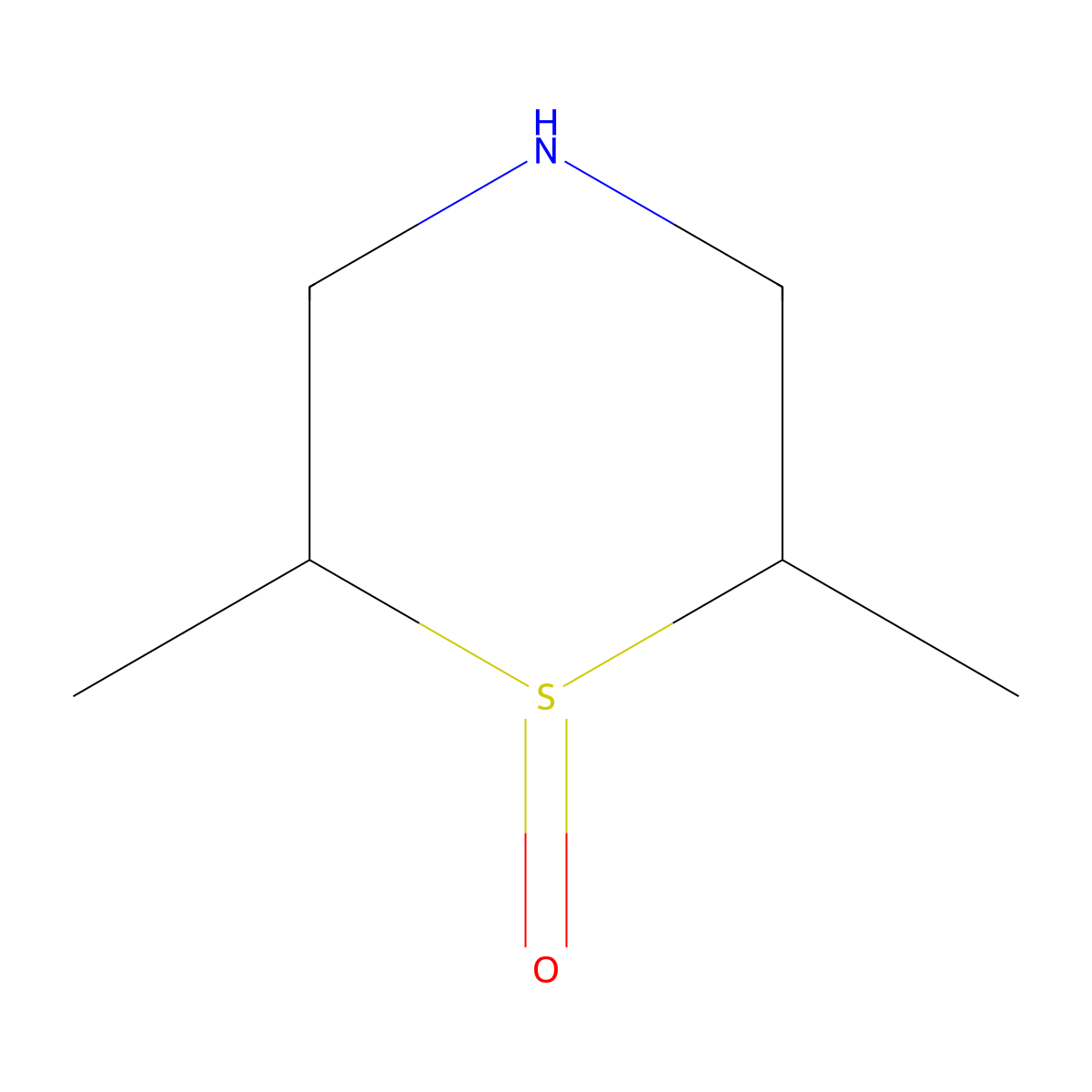 2,6-Dimethylthiomorpholine 1-oxide molecular structure, CAS 1483208-65-6