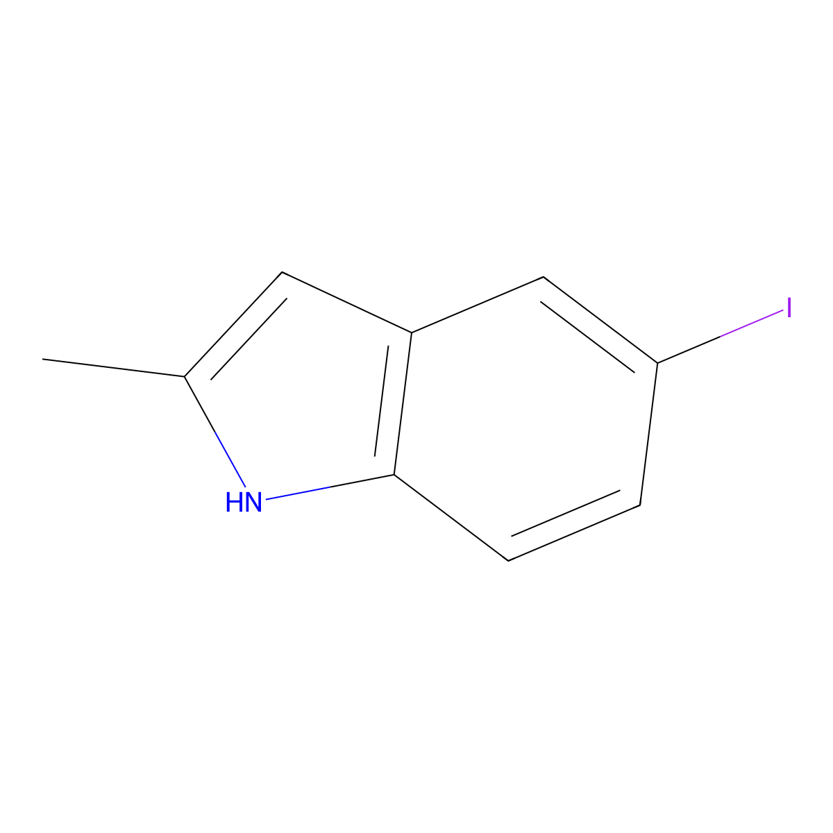 5-Iodo-2-methyl-1H-indole molecular structure, CAS 148322-07-0
