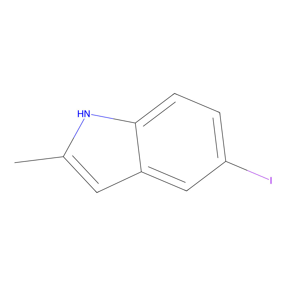 5-Iodo-2-methyl-1H-indole molecular structure, CAS 148322-07-0