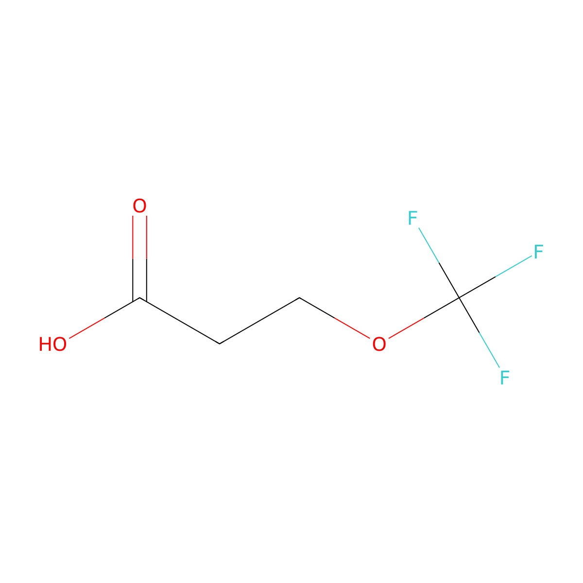 3-(Trifluoromethoxy)propanoic acid molecular structure, CAS 1483237-81-5