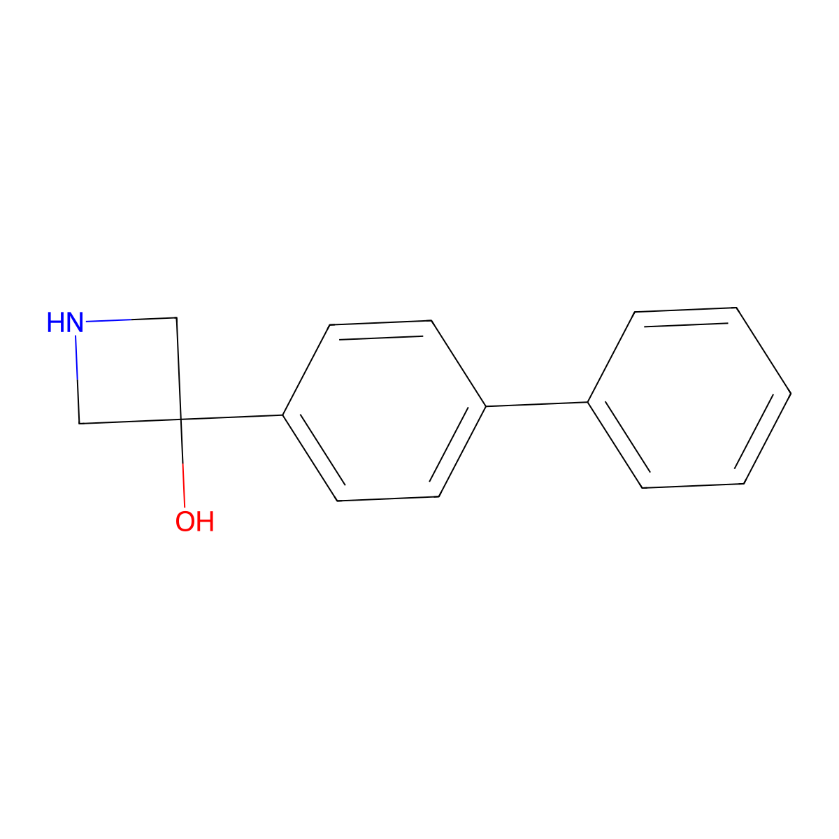 3-(4-Phenylphenyl)azetidin-3-ol molecular structure, CAS 1483241-62-8