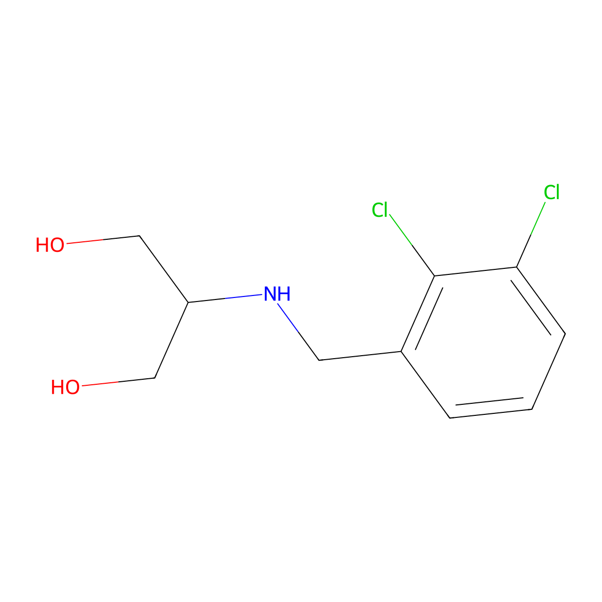 2-{[(2,3-Dichlorophenyl)methyl]amino}propane-1,3-diol molecular structure, CAS 1483261-27-3