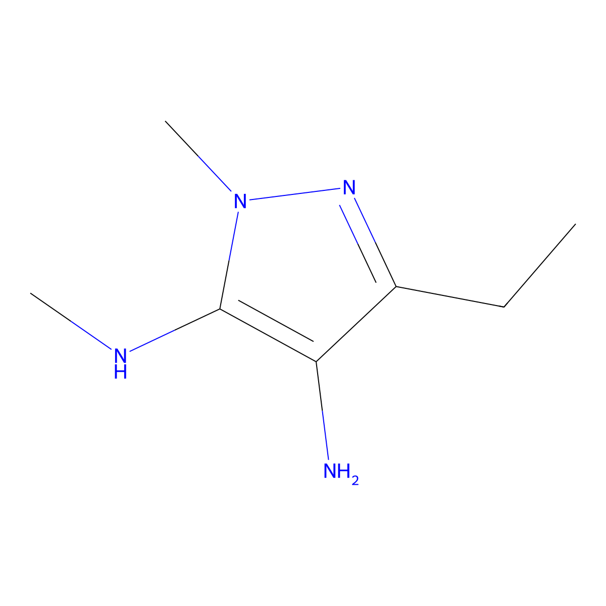 3-ethyl-N1,5-dimethyl-1H-pyrazole-4,5-diamine molecular structure, CAS 1483264-39-6