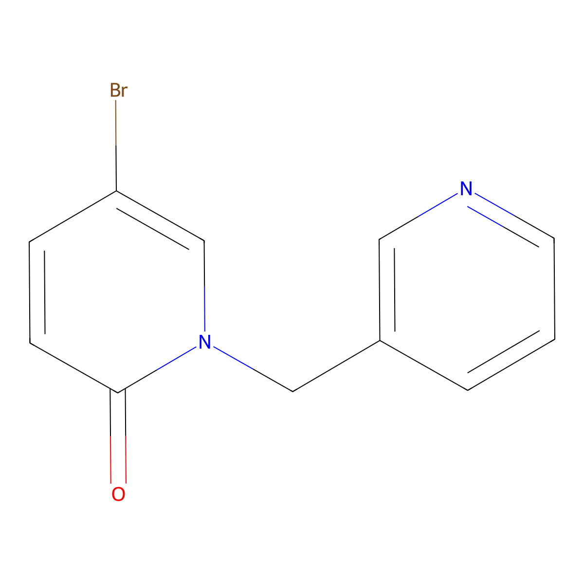5-Bromo-1-(pyridin-3-ylmethyl)pyridin-2(1H)-one molecular structure, CAS 1483271-81-3