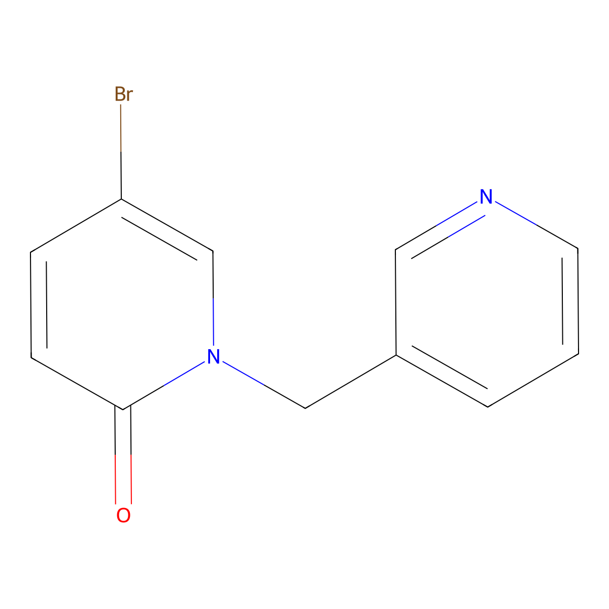 5-Bromo-1-(pyridin-3-ylmethyl)pyridin-2(1H)-one molecular structure, CAS 1483271-81-3