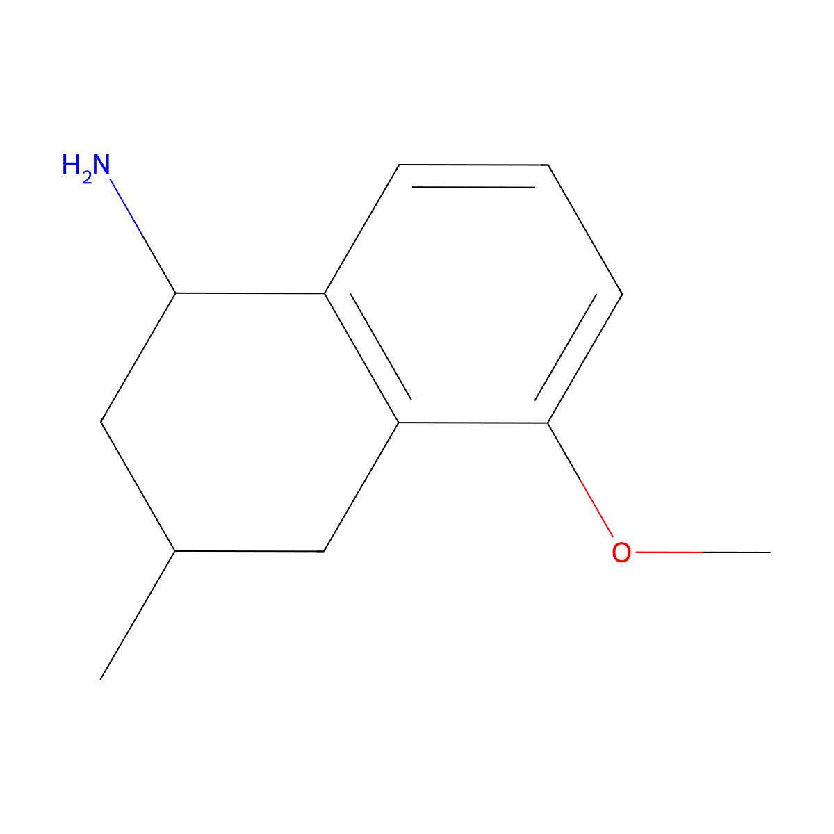 5-Methoxy-3-methyl-1,2,3,4-tetrahydronaphthalen-1-amine molecular structure, CAS 1483274-46-9