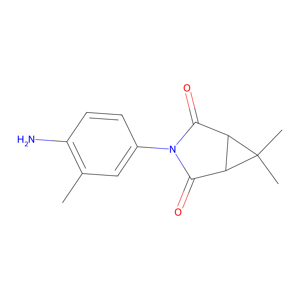 3-(4-Amino-3-methylphenyl)-6,6-dimethyl-3-azabicyclo[3.1.0]hexane-2,4-dione molecular structure, CAS 1483274-95-8