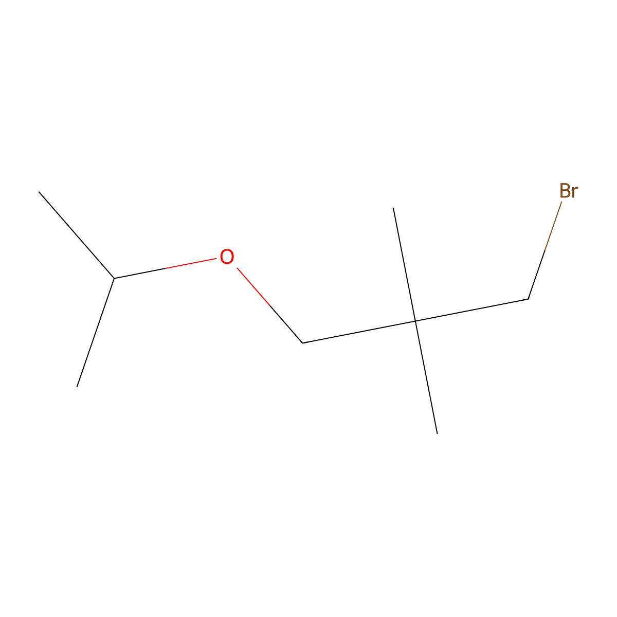 1-Bromo-2,2-dimethyl-3-(propan-2-yloxy)propane molecular structure, CAS 1483279-60-2