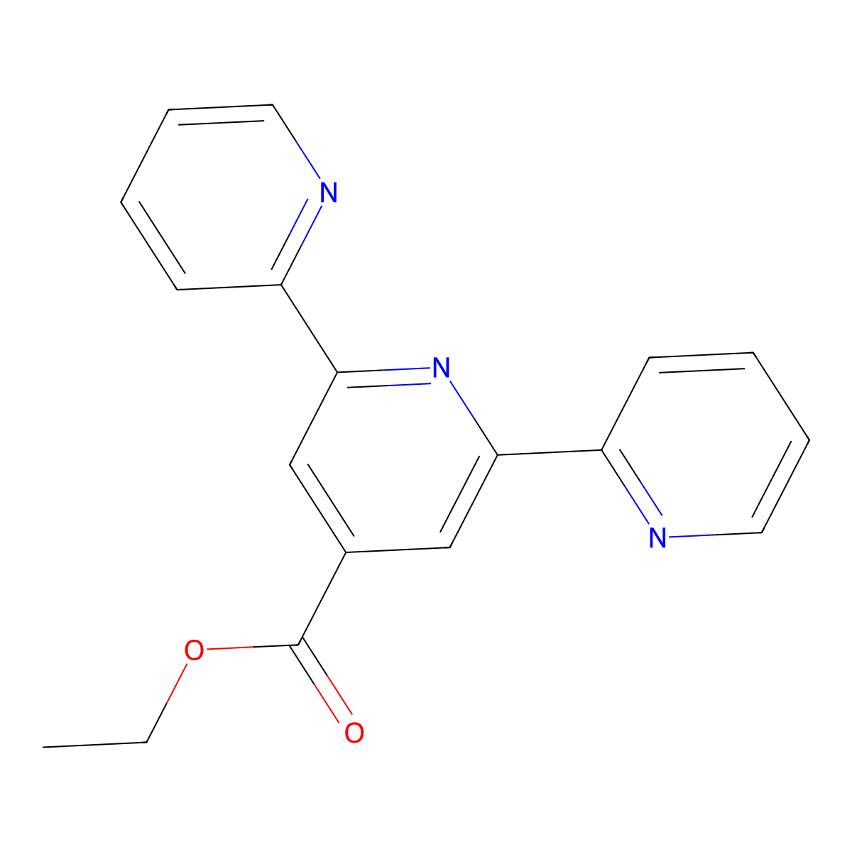 Ethyl [2,2':6',2''-terpyridine]-4'-carboxylate molecular structure, CAS 148332-31-4