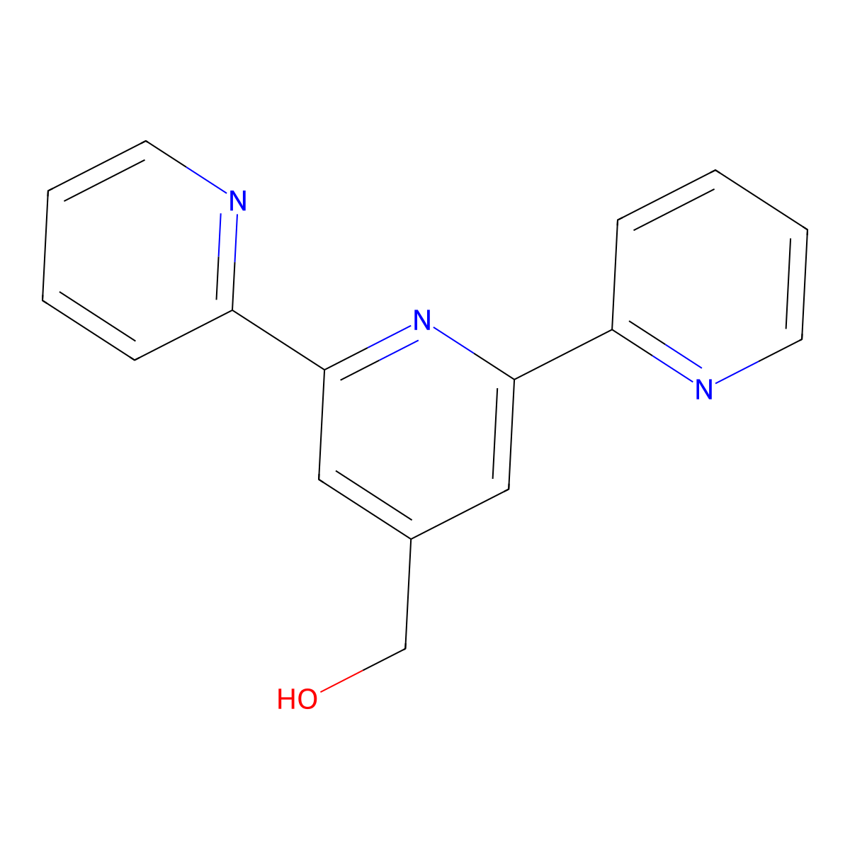 [2,2':6',2''-Terpyridin]-4'-ylmethanol molecular structure, CAS 148332-32-5