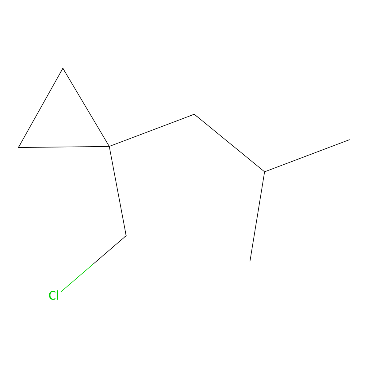 1-(Chloromethyl)-1-(2-methylpropyl)cyclopropane molecular structure, CAS 1483324-52-2