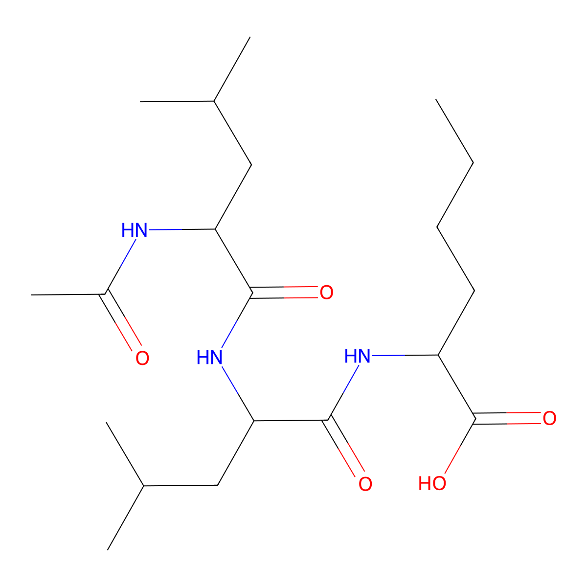 Ac-Leu-Leu-Norleucinol molecular structure, CAS 148333-42-0