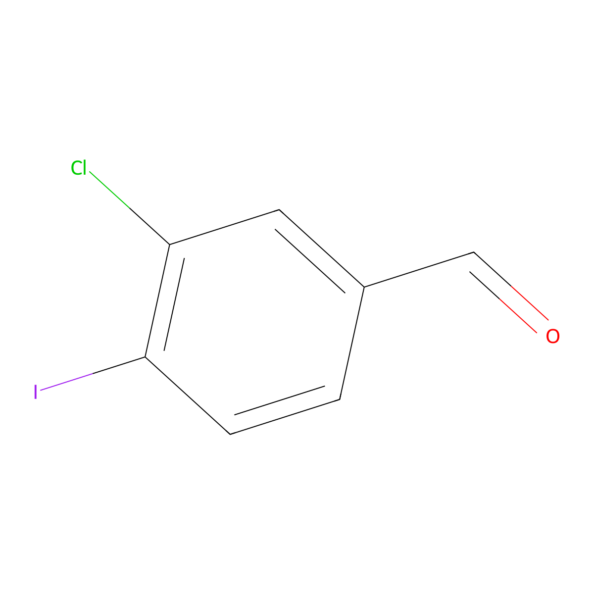 3-Chloro-4-iodobenzaldehyde molecular structure, CAS 148334-14-9