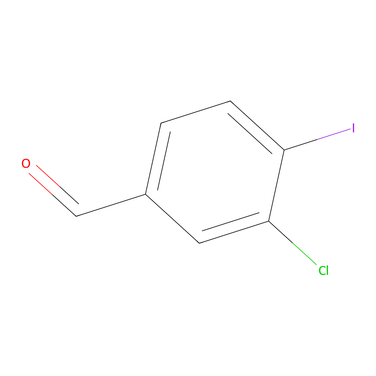 3-Chloro-4-iodobenzaldehyde molecular structure, CAS 148334-14-9